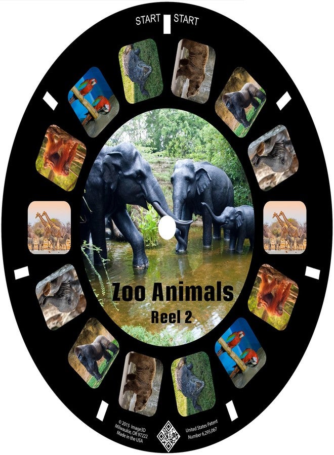 MayKo Zoo Animal Reels for Viewfinder Compatible with Viewmaster and Image3D Viewers. Set of 3 (Reels Only) - Image 3